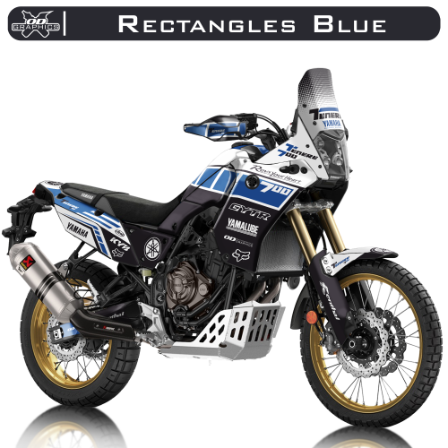 Yamaha Tenere 700 2019-2022 Rectangles Blue