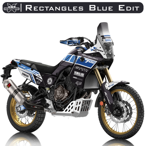 Yamaha Tenere 700 2019-2022 Rectangles Blue Edit
