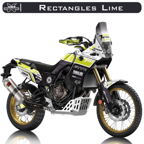 Yamaha Tenere 700 2019-2022 Rectangles Lime