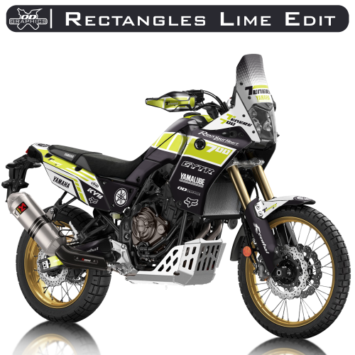 Yamaha Tenere 700 2019-2022 Rectangles Lime Edit