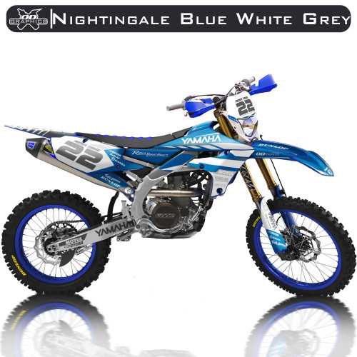 Yamaha WRF 250 2020-2022, 450 2019-2022 Nightingale Blue White Grey