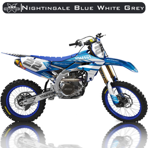 Yamaha YZF 250 2019-2022, 450 2018-2022 Nightingale Blue White Grey