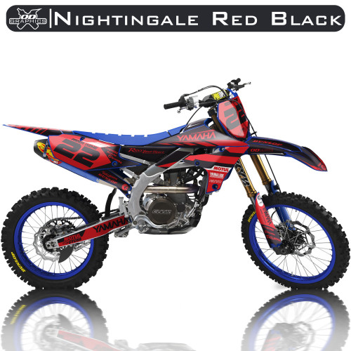Yamaha YZF 250 2019-2022, 450 2018-2022 Nightingale Red Black