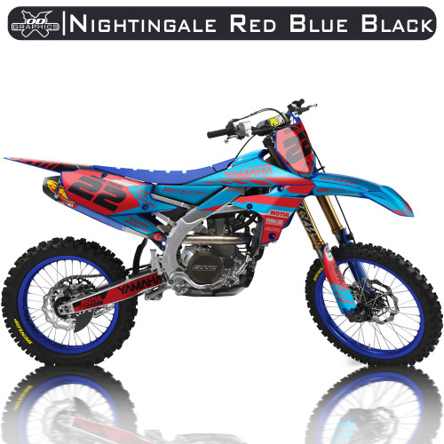 Yamaha YZF 250 2019-2022, 450 2018-2022 Nightingale Red Blue Black