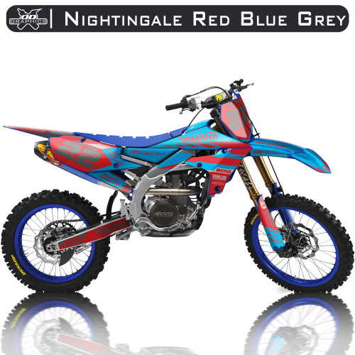 Yamaha YZF 250 2019-2022, 450 2018-2022 Nightingale Red Blue Grey